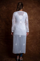 Beautiful ombre dual shade n viscose mukaish kurti - Chikankari official