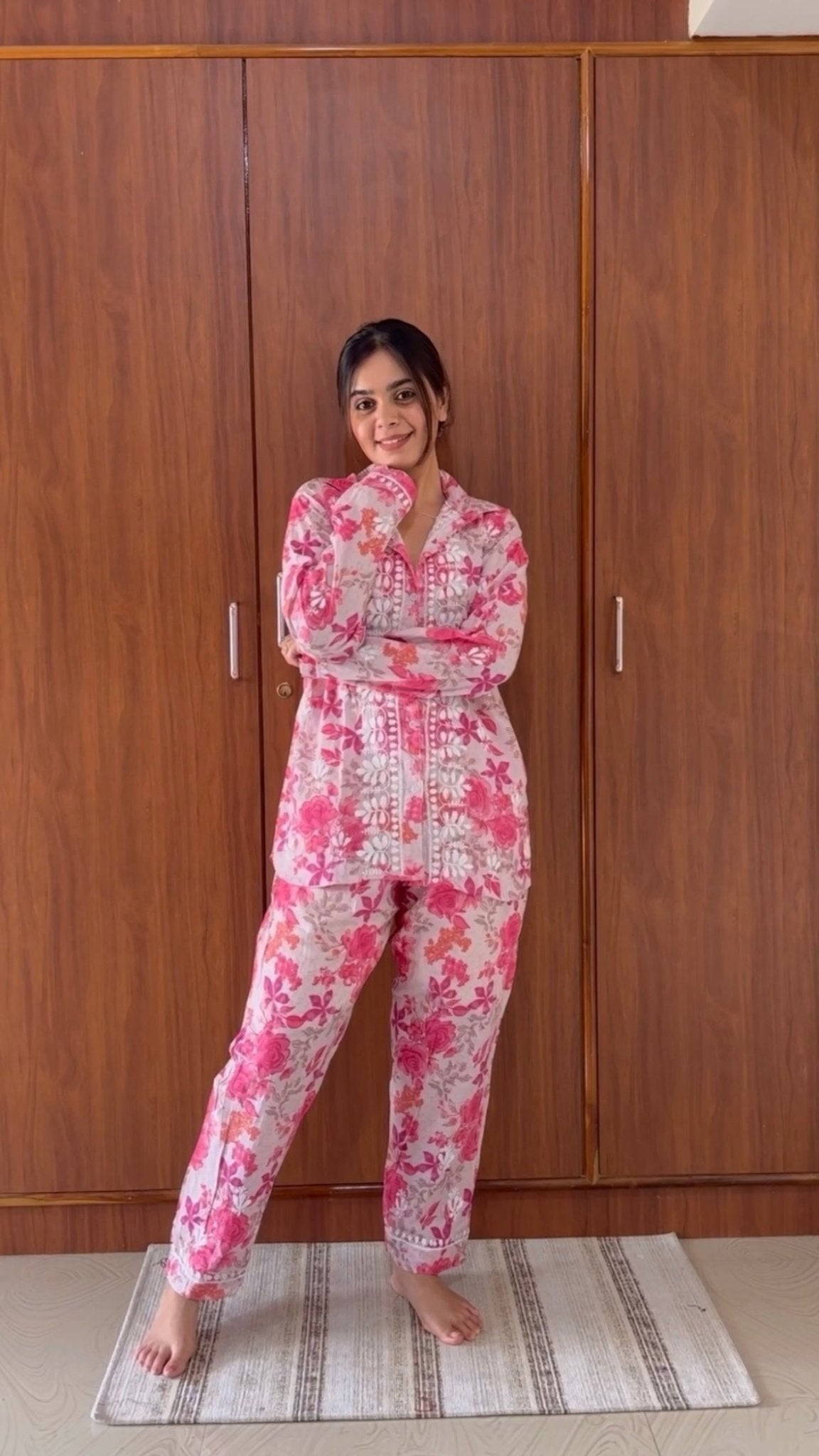 Beautiful Printed co - ord Designer Sleves Santoshi Special - Chikankari official