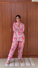 Beautiful Printed co - ord Designer Sleves Santoshi Special - Chikankari official
