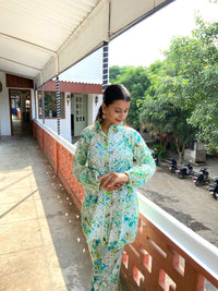 Beautiful Printed co - ord Designer Sleves Santoshi Special - Chikankari official