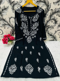 Beautiful Rayon Soft Kurta - Chikankari official