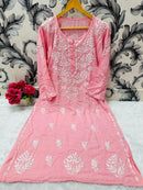 Beautiful Rayon Soft Kurta - Chikankari official