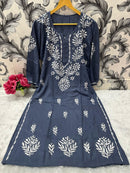 Beautiful Rayon Soft Kurta - Chikankari official