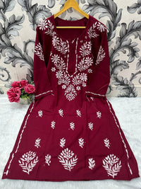 Beautiful Rayon Soft Kurta - Chikankari official