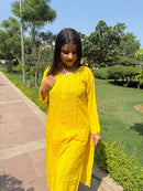 beautiful rose boota rayon kurti - Chikankari official