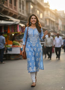 Beautiful Side Daman Heavy Work Kurti - Chikankari official