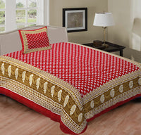 Bedsheets with 1 Free pillow Cover - chikankariofficial