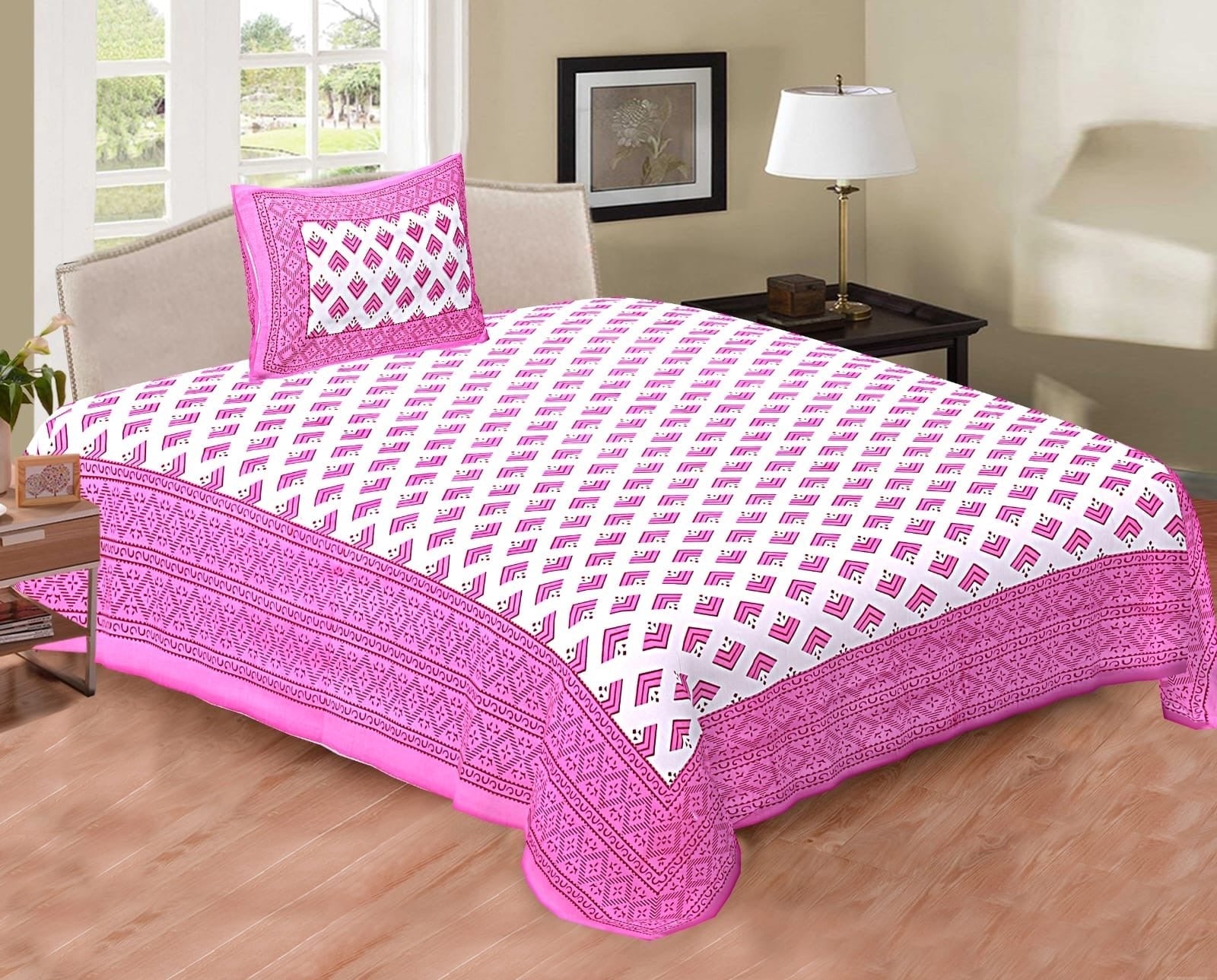 Bedsheets with 1 Free pillow Cover - Chikankari official