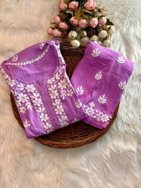 Big Embroidery duo Plazzo Kurta set - Chikankari official