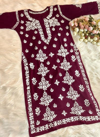 Big Embroidery duo Plazzo Kurta set - Chikankari official