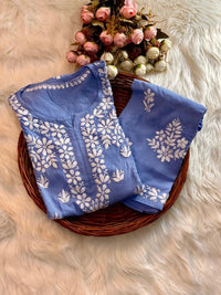 Big Embroidery duo Plazzo Kurta set - Chikankari official