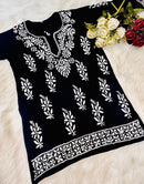 Big Flower Short Top - Chikankari official