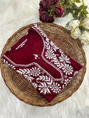 Big Flower Short Top - Chikankari official