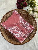 Big Flower Short Top - Chikankari official