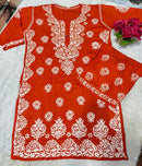 Big size Rayon White thread comfy Set - Chikankari official