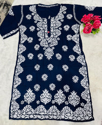 Big size Rayon White thread comfy Set - Chikankari official