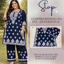 Big size Rayon White thread comfy Set - Chikankari official