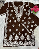 Big size Rayon White thread comfy Set - Chikankari official