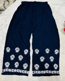 Big size Rayon White thread comfy Set - Chikankari official