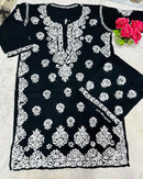 Big size Rayon White thread comfy Set - Chikankari official