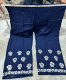 Big size Rayon White thread comfy Set - Chikankari official