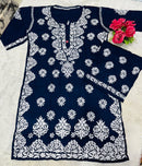Big size Rayon White thread comfy Set - Chikankari official