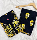 Black base heavy work Flower Modal set - Chikankari official