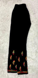 Black Multi Thread Free size Versatile Pant - Chikankari official