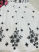 Black thread Gown - Chikankari official