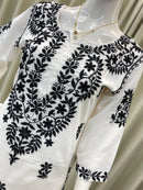 Black & White Muslin Combo - Chikankari official