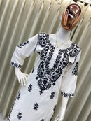 Black & White Muslin Combo - Chikankari official