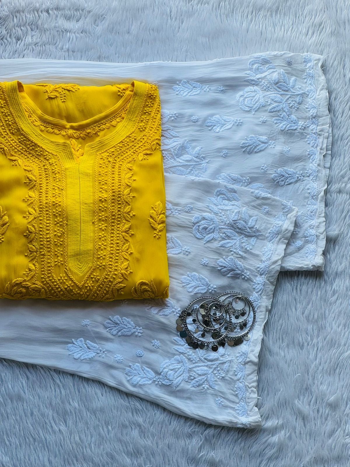 Boota Luxe Flowers Viscose Combo 👑 - Chikankari official
