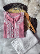 Boota modal cotton With Rayon Plazzo & Organza Dupatta - Chikankari official