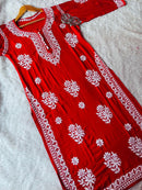 Boota modal cotton With Rayon Plazzo & Organza Dupatta - Chikankari official