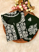 Buta embroidered Ghaspatti Kurta and plazzo - Chikankari official