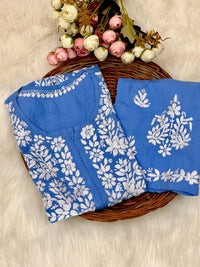 Buta embroidered Ghaspatti Kurta and plazzo - Chikankari official