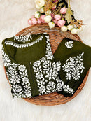 Buta embroidered Ghaspatti Kurta and plazzo - Chikankari official