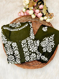 Buta embroidered Ghaspatti Kurta and plazzo - Chikankari official