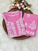 Buta embroidered Ghaspatti Kurta and plazzo - Chikankari official