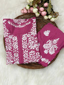 Buta embroidered Ghaspatti Kurta and plazzo - Chikankari official