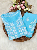 Buta embroidered Ghaspatti Kurta and plazzo - Chikankari official