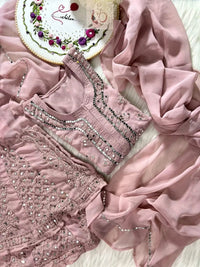 Buti Jaal Mirror Work 4pc Set - Chikankari official