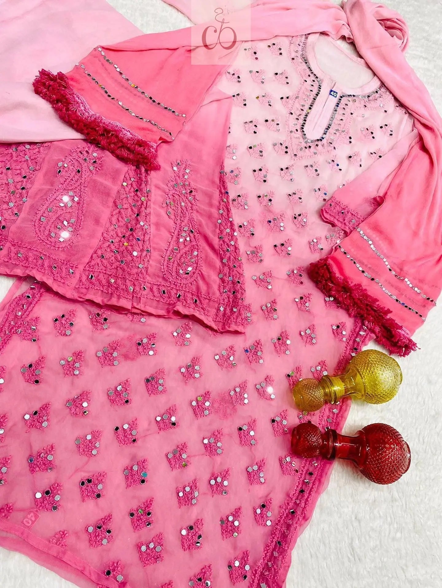 Buti Jaal ombre 4pc Mirror Set Extra Shades - Chikankari official