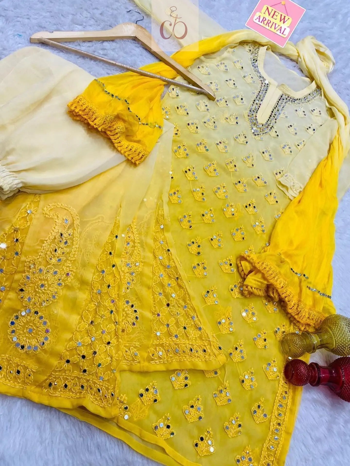 Buti Jaal ombre 4pc Mirror Set Extra Shades - Chikankari official