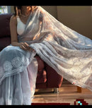 Buti Jalla palla georgette Saree with Blouse - Chikankari official