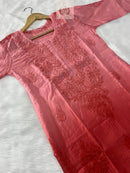Butter Soft Chanderi Ombre edition Kurti - Chikankari official