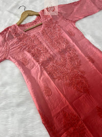 Butter Soft Chanderi Ombre edition Kurti - Chikankari official