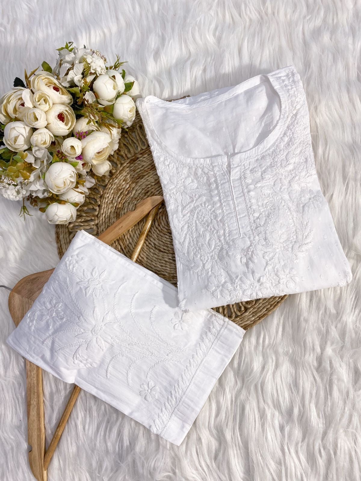 Butter Soft Dobby Cotton Short Tops - Chikankari official