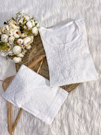 Butter Soft Dobby Cotton Short Tops - Chikankari official