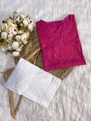 Butter Soft Dobby Cotton Short Tops - Chikankari official
